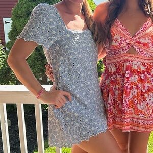 Zara Blue Floral Mini Dress